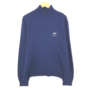 古着 ラルフローレン Ralph Lauren POLO GOLF ポロゴルフ カシミア混 ウールニットハーフジップセーター メンズL /eaa344722 【SS2403】