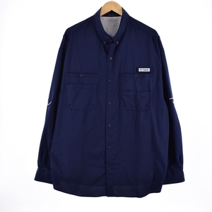 古着 コロンビア Columbia PFG OMNI-SHADE 長袖 ボタンダウン フィッシングシャツ メンズXXL /eaa335586 【SS2403】