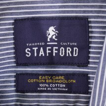 古着 STAFFORD REGULAR FIT 長袖 ストライプシャツ メンズXL /eaa339614 【SS2403】_画像3