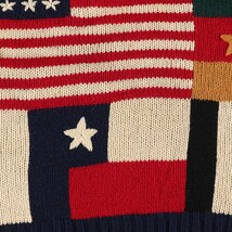 古着 80年代 アメリカンイーグル AMERICAN EAGLE OUTFITTERS 国旗柄 ウールニットセーター メンズL ヴィンテージ /eaa344124 【SS2403】_画像6