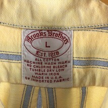 古着 ブルックスブラザーズ Brooks Brothers Est.1818 長袖 ボタンダウンストライプシャツ USA製 メンズL /eaa351389 【SS2403】_画像3