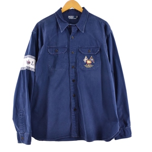 古着 ラルフローレン Ralph Lauren POLO by Ralph Lauren 長袖 コットンシャツ XXL /eaa347976 【SS2403】