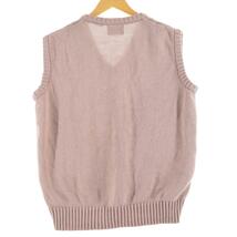 古着 SWEATER EMPORIUM ケーブル編み Vネック ニットベスト メンズXL /eaa311696 【SS2403】_画像2