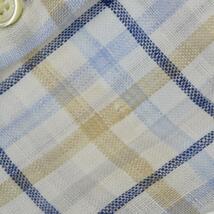 古着 ブルックスブラザーズ Brooks Brothers IRISH LINEN チェック柄 長袖 リネン ボタンダウンシャツ メンズS /eaa308473 【SS2403】_画像5