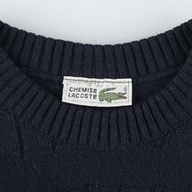 古着 80年代 ラコステ LACOSTE CHEMISE フレンチラコステ ウールニットセーター フランス製 メンズM ヴィンテージ /eaa316609 【SS2403】_画像3