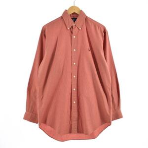  old clothes Ralph Lauren Ralph Lauren BLAKE long sleeve button down check shirt lady's M /eaa321864 [SS2403]