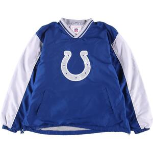 古着 NFL INDIANAPOLIS COLTS インディアナポリスコルツ Vネック ウォームアッププルオーバー メンズL ヴィンテージ /eaa318889 【SS2403】