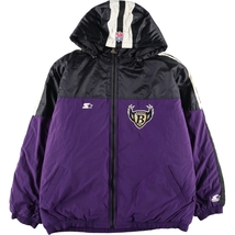 古着 スターター Starter NFL BALTIMORE RAVENS ボルティモアレイブンズ 中綿パーカー メンズXXXXL /eaa394008 【SS2403】_画像1