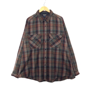 古着 ウールリッチ WOOLRICH チェック柄 ウールシャツ メンズXXL /eaa393800 【SS2403】