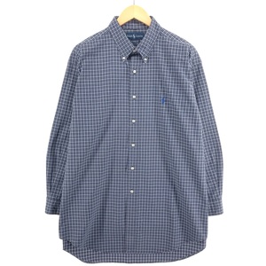 古着 ラルフローレン Ralph Lauren CLASSIC FIT 長袖 ボタンダウンチェックシャツ メンズXXL /eaa396694 【SS2403】