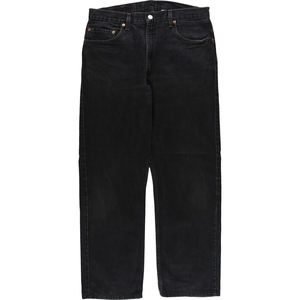 古着 リーバイス Levi's 505 REGULAR FIT STRAIGHT LEG ブラックジーンズ テーパードデニムパンツ メンズw35 /eaa329749 【SS2403】