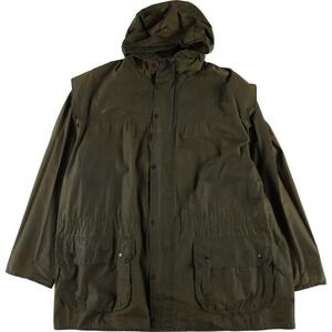 古着 90年代 バブアー Barbour DURHAM ダーハム 旧3ワラント ワックスコットン オイルドジャケット 英国製 メンズL /eaa316834 【SS2403】