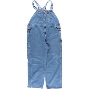 古着 ビッグサイズ ディッキーズ Dickies デニムオーバーオール メンズw45 /eaa324529 【SS2403】