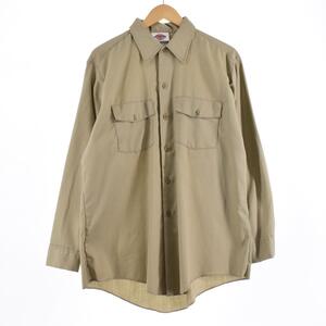 古着 90年代 ディッキーズ Dickies 長袖 ワークシャツ USA製 メンズL ヴィンテージ /eaa324955 【SS2403】