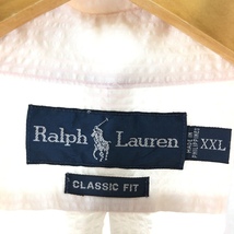 古着 ラルフローレン Ralph Lauren CLASSIC FIT シアサッカー 長袖 ボタンダウンストライプシャツ メンズXXL /eaa375506 【SS2403】_画像3