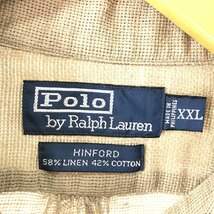 古着 ラルフローレン Ralph Lauren POLO by Ralph Lauren リネン ボックスシャツ メンズXXL /eaa375225 【SS2403】_画像3