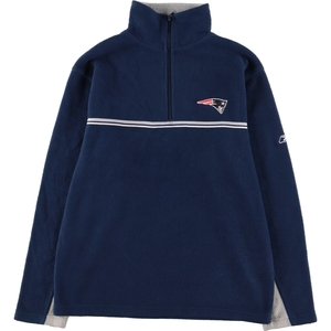 古着 NFL NEW ENGLAND PATRIOTS ニューイングランドペイトリオッツ ハーフジップ フリースプルオーバー メンズM /eaa376275 【SS2403】