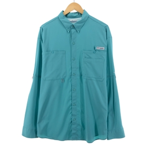 古着 コロンビア Columbia PFG OMNI-SHADE 長袖 ボタンダウン フィッシングシャツ メンズL /eaa378710 【SS2403】