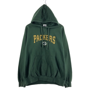 古着 NFL TEAM APPAREL NFL GREEN BAY PACKERS グリーンベイパッカーズ スウェットプルオーバーパーカー メンズXL /eaa375391 【SS2403】