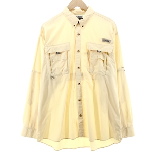 古着 コロンビア Columbia PFG OMNI-SHADE 長袖 ボタンダウン フィッシングシャツ メンズL /eaa378711 【SS2403】