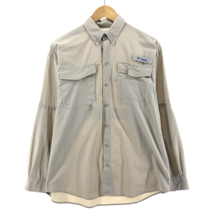 古着 コロンビア Columbia PFG OMNI-SHADE 長袖 ボタンダウン フィッシングシャツ メンズL /eaa378282 【SS2403】