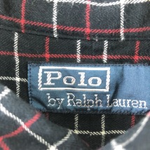 古着 ラルフローレン Ralph Lauren POLO by Ralph Lauren チェック柄 長袖 ライトネルシャツ メンズL /eaa356870 【SS2403】_画像3