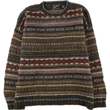 古着 総柄 HAND KNIT ハンドニット ウールニットセーター メンズXL /eaa383145 【SS2403】_画像1