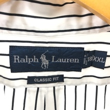 古着 ラルフローレン Ralph Lauren CLASSIC FIT 長袖 ボタンダウンストライプシャツ メンズXXL /eaa384685 【SS2403】_画像3