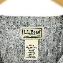 古着 エルエルビーン L.L.Bean ケーブル編み Vネック ウールニットベスト メンズM /eaa383116 【SS2403】_画像3