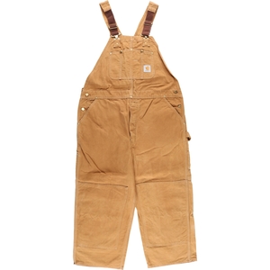 古着 ビッグサイズ カーハート Carhartt ダブルニー ダック地 オーバーオール USA製 メンズw44 /eaa361487 【SS2403】