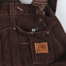 古着 カーハート Carhartt ダブルニー ダック地 オーバーオール メンズw35 /eaa361485 【SS2403】_画像6