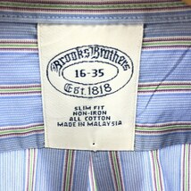 古着 ブルックスブラザーズ Brooks Brothers Est.1818 長袖 コットンストライプシャツ メンズL /eaa385679 【SS2403】_画像3