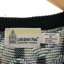 古着 ロンドンフォグ LONDON FOG 総柄 アクリルニットセーター メンズS /eaa388806 【SS2403】_画像3