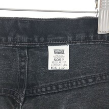 古着 リーバイス Levi's 505 REGULAR FIT STRAIGHT LEG ブラックジーンズ テーパードデニムパンツ メンズw36 /taa000963 【SS2403】_画像3