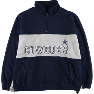 古着 NFL DALLAS COWBOYS ダラスカウボーイズ 刺? ハーフジップ フリースプルオーバー メンズXL /eaa384457 【SS2403】