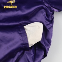 古着 90年代 NFL MINNESOTA VIKINGS ナイロンスタジャン アワードジャケット バーシティジャケット メンズL /evb002878 【SS2403】_画像7