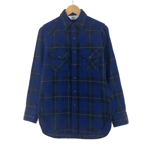 古着 70年代 チェック柄 ウールリッチ WOOLRICH ウールシャツ メンズS ヴィンテージ /eaa370668 【SS2403】