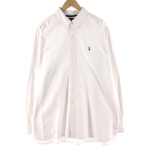 古着 ラルフローレン Ralph Lauren CLASSIC FIT クラシックフィット 長袖 ボタンダウンシャツ メンズXXL /eaa374704 【SS2403】