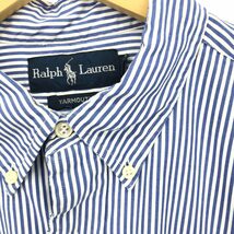 古着 ラルフローレン Ralph Lauren Ralph Lauren YARMOUTH 長袖 ボタンダウンストライプシャツ メンズL /eaa422460_画像4