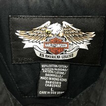 古着 00年代 ハーレーダビッドソン Harley-Davidson 長袖 ボタンダウン ワークシャツ メンズL /eaa424231_画像3