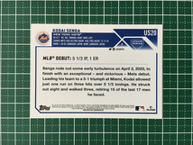 ★TOPPS MLB 2023 UPDATE #US20 千賀滉大／KODAI SENGA［NEW YORK METS］ベースカード「RD」ルーキー「RC」★_画像2