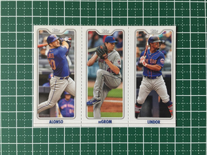 ★TOPPS MLB 2022 OPENING DAY #TPC-5 PETE ALONSO／JACOB DEGROM／FRANCISCO LINDOR［NEW YORK METS］「TRIPLE PLAY」★