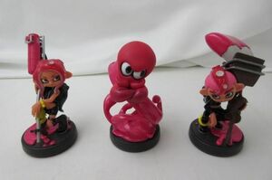 【同梱可】中古品 フィギュア amiibo アミーボ スプラトゥーン　タコガール　タコボーイ　タコ　3点グッズセット