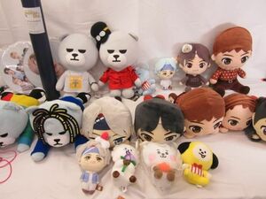 【まとめ売り 中古品】 韓流 SEVENTEEN BTS 防弾少年団 他 TinyTAN ぬいぐるみ ペンライト 等 グッズセット