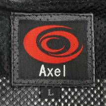 即決★Axel★メンズL レザーライダースジャケット アクセル 黒 パンチングレザー 本革 シングル 本皮 メッシュ ライディング ツーリング_画像5
