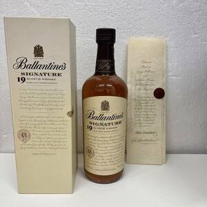 【C-23235】バランタイン Ballantine's シグネチャー 19年 箱付 750ml 43% スコッチ ウイスキー 未開栓 お酒