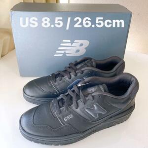 ニューバランス BB550BBB 26.5cm 海外限定モデル US8.5 D オールブラック トリプル 新品 BBB トリプルブラック New Balance オールブラック