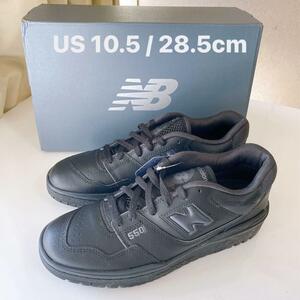 ニューバランス BB550BBB 28.5cm 海外限定モデル US10.5 D オールブラック トリプル 新品 トリプルブラック New Balance オールブラック