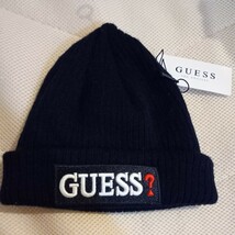 GUESS ゲス ニット帽 ネイビー ビーニー ユニセックス Calvin Klein トミーヒルフィガー_画像1