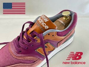 名機降臨！衝撃のコレクション！定28600円！復刻ワイン！USA/アメリカ製！ニューバランス【M997/ENCAP】高級ローカットスニーカー 25cm相当